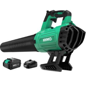KIMO Cordless Leaf Blower - 400CFM Battery-Powered Blower for Blowing Wet Leaves