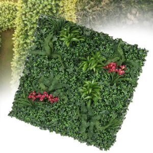 Artificial Leaves Hedge Panels Hedge Wall Panels 16 pcs Artificial Silk Plant Wall Panel Artificial Hedges Panels Greenery Privacy Fence Screen for Decor Privacy Fence Indoor Outdoor Garde