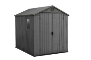Keter Darwin Outdoor Apex Garden Storage Shed 6 x 8ft Brow