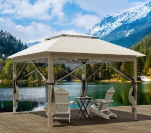 3.3 x 3.3M Pop up Gazebo with Sides 4 Nettings
