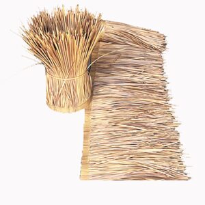 Xzhan Straw Roof Thatch Thatch panel runner roll synthetic Mexican Straw Roof Thatch Palm Thatch Rolls tiki bar grass for roof decorative thatch Farmhouse plastic thatch (Size:30m)