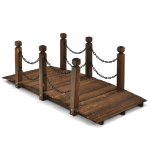 TANGZON Wooden Garden Bridge
