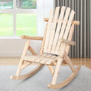 CASART Wooden Rocking Chair