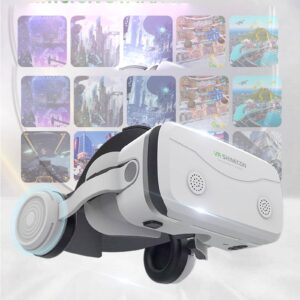 VR Glasses Headset- 3D Virtual Reality Glasses Accessories for Movies & Games- Head-mounted Movie Game VR Equipment Soft & Comfortable New 3D VR Glasses