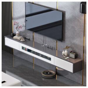 Floating TV Console Wall Mounted Under TV Stand Floating TV Console Entertainment Shelf Cabinet With Drawers And Storage For Living Room Bedroom Media Room (Color : G