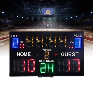 ABGRC LED Scoreboard Digital Multisport Scoreboard with Remote Control &Bracket