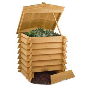 KCT 300L Large Outdoor Wooden Compost Bin Garden Kitchen Waste Eco Composte
