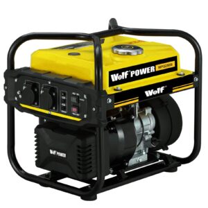 Wolf Power WPG2500i Petrol 2000w Inverter Generator 2.5KVA 3.5HP 4-Stroke with 2 x 230V 13amp Sockets