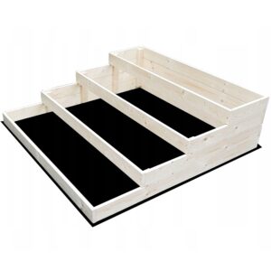 4 Tiered Garden Bed Non Impregnated - Large Wooden Planters - Raised Beds for Garden - Vegetable Planters Outdoor for Vegetables