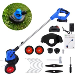 Electric Lawn Mower Grass Trimmer 21V 17000RPM Cordless Lawn Mower Adjustable Handheld Garden Tool for Hedge Trimmer