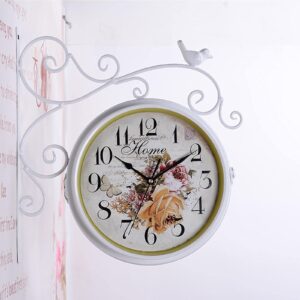 CHLDDHC Station Clock Double-Sided Wall Clock