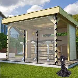 LGJEGD Clear Gazebo Side Panels with Pvc Tarpaulin and Zipped Door