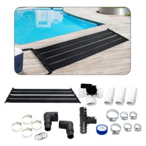 Arebos solar heating solar collector pool heating | 300x66 cm | UV-resistant plastic | Black