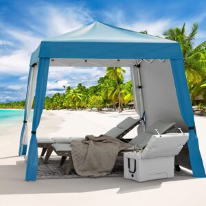 CAMORSA Portable Pop Up Gazebo with 1 Side Panel