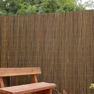 UETIAN Natural Willow Fence Screening Real Wood Outdoor Garden Privacy Roll Decorative Border Panel Sun Protection Screen Patio Balcony Backyard (1.5m x 4m)