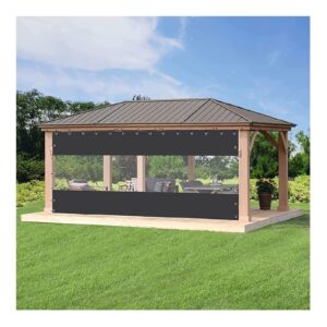 STRMAX Outdoor Curtains PVC Waterproof Transparent Windproof Gazebos Balcony Curtains