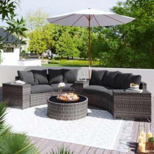 8 Piece Rattan Garden Furniture Set