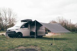 Van Awning: Tarp Awning with 2 Aluminium Poles
