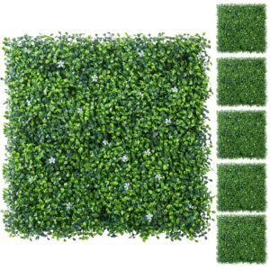 Yaheetech 12PCS Artificial Boxwood Panels UV Protected Topiary Hedge Plant Privacy Hedge Screen Indoor & Outdoor Decoration for Home Garden