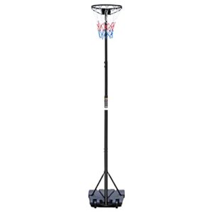HIONRE 10ft Professional Adjustable Pole Youth Netball Hoop & Stands for Outdoor/Indoo
