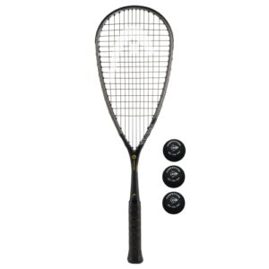 HEAD Graphene G.110 Squash Racket & 3 Squash Balls