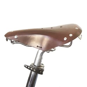 London Craftwork Genuine Cow Leather Saddle for BROMPTON i