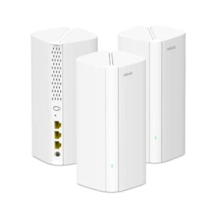 Tenda Nova MX12 AX3000 Mesh Wi-Fi 6 System - 7000sq ft Wi-Fi Coverage - Whole Home Wi-Fi Mesh System - 1.7 GHz Quad-Core CPU - HE160 - Dual-Band Gigabit Mesh Network for 160+ Devices - 3-Pack