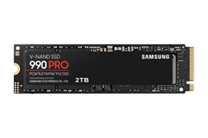 Samsung 990 PRO 2TB PCIe 4.0 (up to 7450 MB/s) NVMe M.2 (2280) Internal Solid State Drive (SSD) (MZ-V9P2T0BW)