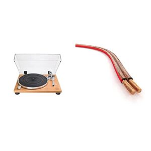 Audio-Technica AT-LPW30TK Manual Belt Drive Wood Base Turntable & KabelDirekt - Pure Copper Stereo Audio Speaker Wire & Cable - Made in Germany - 2x2.5mm² - 15m