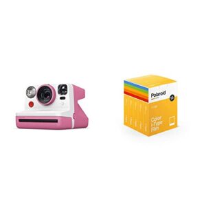 Polaroid - 9056 - Polaroid Now Instant Camera – Pink & Instant Color I-Type Film - 40x Film Pack (40 Photos) (6010)
