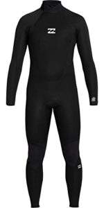 BILLABONG Mens Intruder 4/3mm Back Zip GBS Wetsuit - Black - Long Sleeve