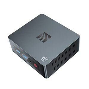 KUYIA Mini Desktop Computer Mini PC Windows 10 8GB RAM 256GB SSD Intel Celeron J4205 Support 2.4G/5G WiFi Gigabit Ethernet HDMI USB 3.0 BT4.0 Support Auto Power O