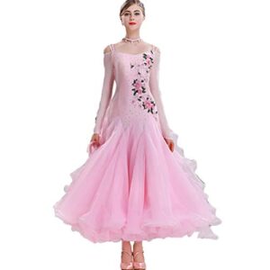 ZYDSN Embroidery Ballroom Dance Competition Dresses Waltz Tango Performance Costumes Social Dance Modern Dancewea