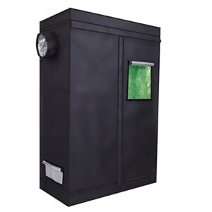 UltraNurtureest 120 x 60 x 180 CM Mylar Hydroponic Grow Tent with Observation Window and Floor Tray for Gardening Pla