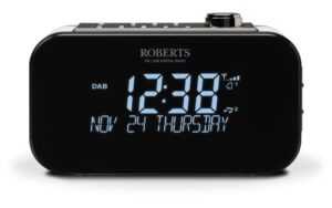 Roberts Radio Ortus 3 DAB/DAB+/FM Alarm Clock - Black - USB Smartphone Charging