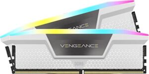 Corsair Vengeance RGB DDR5 32GB (2x16GB) 5200MHz C40 Intel Optimized Desktop Storage (Dynamic Ten-Zone RGB Lighting