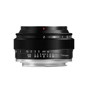 TTArtisan 50mm F2 Full Frame Manual Camera Lens Compact Design Light Weight Standard Focal Length Camera Lens for Sony E Mou