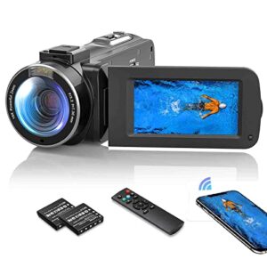 Video Camera Wlan Camcorder 1080P FHD 36MP 3'' IPS Screen Camcorder Vlogging Camera with IR Night Vision 16x Digital Zoom Remote Control