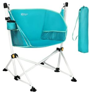 PORTAL Hammock Camping Chair with Stand Outdoor Folding Swing Chair for Adults with Cup Holder Foldable Garden Hanging Chair Kids Outdoor Portable for Picnic
