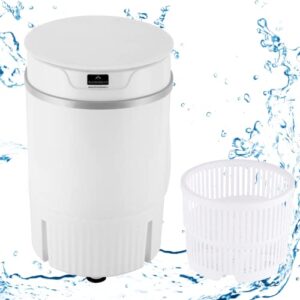 BAOSHISHAN Mini Portable Washing Machine With Blue Ray sterilize and Timing Function Camping Washer 4.5kg Capacity Laundry Washer with Drain Basket for Underwear Socks Towel 220V