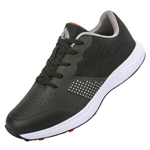 Golf Shoes for Mens Wide Fitting Spikeless Golf Trainers Waterproof Sneakers Anti-Slip Comfortable