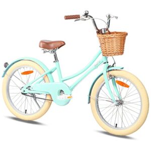 Glerc Girls Bike with Basket for 3-10 Years Old Kids