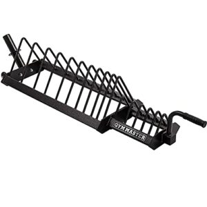 GYM MASTER Portable Horizontal Bumper Plate Trolley Rack with Fractional Weight Sectio