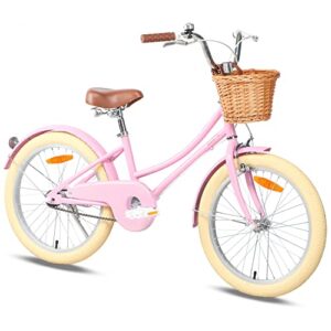 Glerc Girls Bike with Basket for 3-10 Years Old Kids