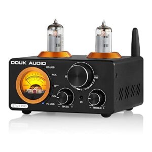 [New Upgraded] ST-01 PRO 200W Hifi Valve Amplifier Mini Audio Receiver Bluetooth 5.0 Tube Amplifier Digital Amplifier with VU Meter