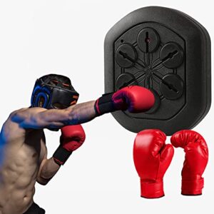 JABALUX Boxing Machine - Wall Mounted Music Boxing Machine Indoor with Boxing Glove Kids Adult Rechargeable Lighted Boxing Equipment Game Products to equip
