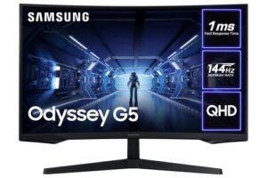 Samsung Odyssey G5 LC27G55TQBUXXU 27" 1000R Curved Gaming Monitor - 144Hz