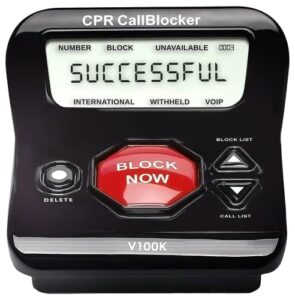 CPR V100K Call Blocker for Landline Phones – Stop All Unwanted Nuisance Calls at a Touch of a Button - Join Over 1 Million Satisfied Customers