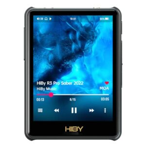 HiBy R3 Pro Saber 2022 Hi Res Music Player mp3 Player with Bluetooth and WiFi/Tidal&Qobuz Streaming/Dual ES9218P Chips/2.5mm Balanced Output/Full Touch Screen (Gray)