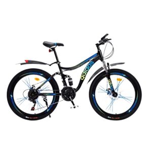 CNOPT MACTEP 21 Speed Adult Mountain Bicycle 26 inch ,Dual Shock Light Steel Frame Bicycle ,Double Disc Brake Bicycle for Adults Men/Women,Muti Colors